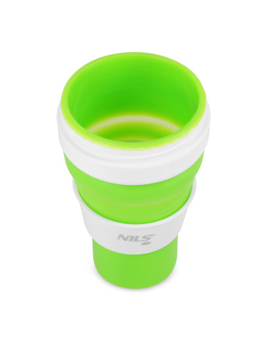 SILIKON-FALTBECHER 600 ML HELLGRÜN NILS CAMP
