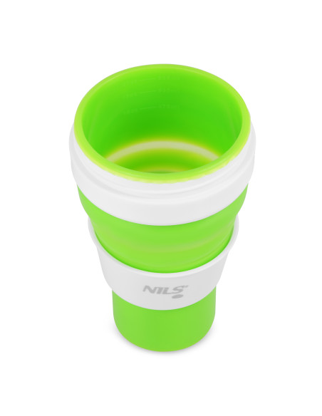 SILIKON-FALTBECHER 600 ML HELLGRÜN NILS CAMP