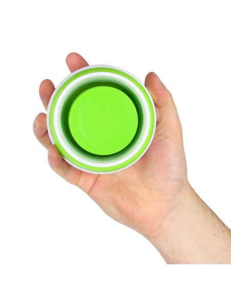 SILIKON-FALTBECHER 600 ML HELLGRÜN NILS CAMP