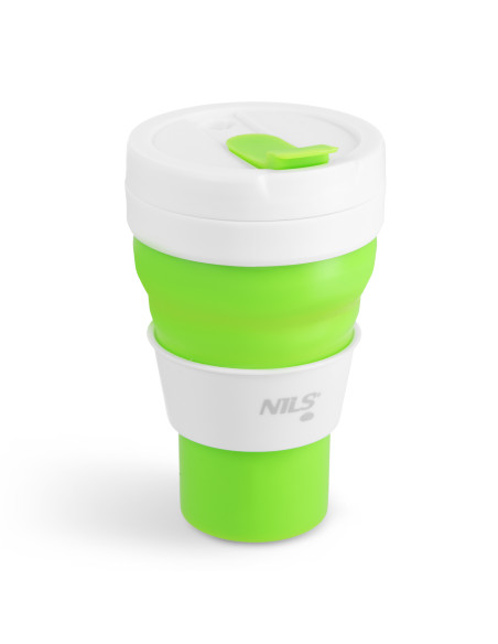 SILIKON-FALTBECHER 600 ML HELLGRÜN NILS CAMP