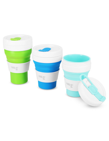 SILIKON-FALTBECHER 600 ML HELLGRÜN NILS CAMP