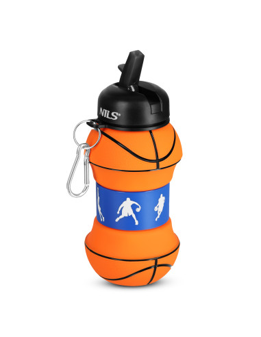 SILIKON-FALTBECHER 550 ML BASKETBALL NILS