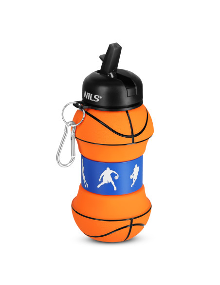 SILIKON-FALTBECHER 550 ML BASKETBALL NILS