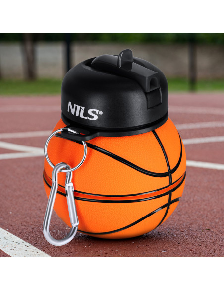 SILIKON-FALTBECHER 550 ML BASKETBALL NILS
