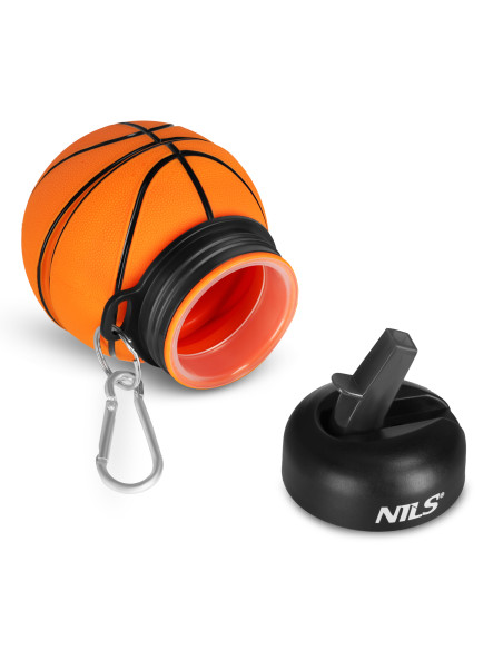 SILIKON-FALTBECHER 550 ML BASKETBALL NILS