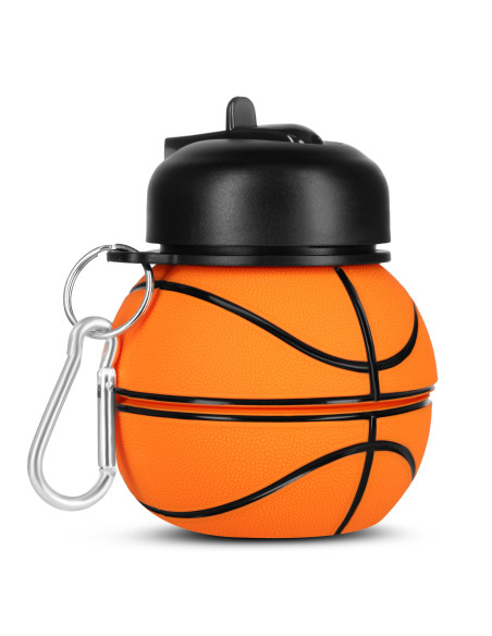 SILIKON-FALTBECHER 550 ML BASKETBALL NILS