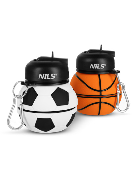 SILIKON-FALTBECHER 550 ML BASKETBALL NILS