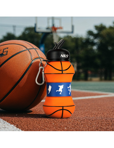 SILIKON-FALTBECHER 550 ML BASKETBALL NILS