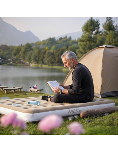 KAMPFMATRATZE 191X73X22 CM BEIGE NILS CAMP