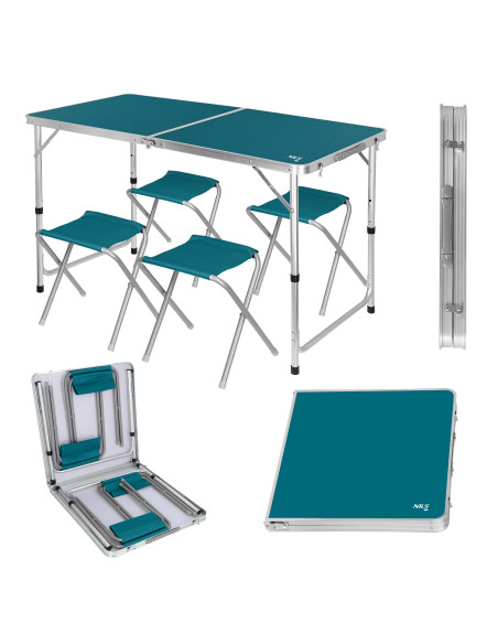 TISCH UND STÜHLE SET BLAU NILS CAMP
