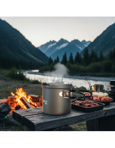 Aluminium-Touring-Topf mit Deckel, 1000 ml, NILS CAMP