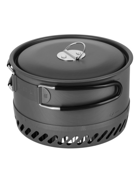 ALUMINIUM-TOURING-KESSEL MIT KÜHLER UND DECKEL 1000 ML NILS CAMP