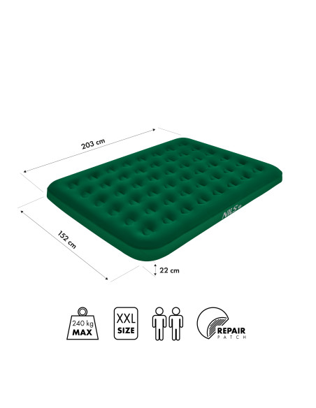 KEMPINGMATRATZE 203X152X22 CM GRÜN NILS CAMP