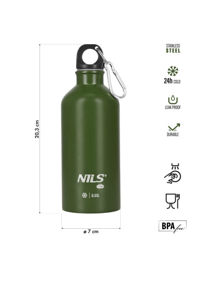 TOURISTENFLASCHE 550 ML GRÜN NILS CAMP