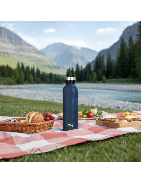 TOURISTISCHE FLASCHE 750 ML BLAU NILS CAMP