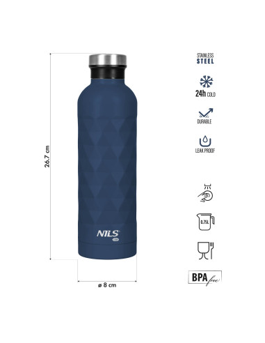 TOURISTISCHE FLASCHE 750 ML BLAU NILS CAMP