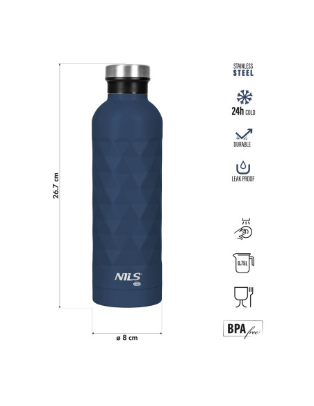 TOURISTISCHE FLASCHE 750 ML BLAU NILS CAMP
