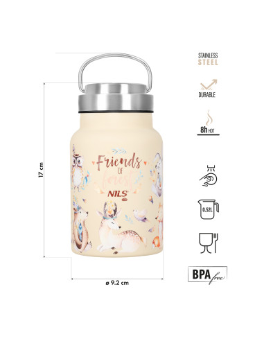 WASSERFLASCHE 520 ML STAHL FOREST NILS CAMP