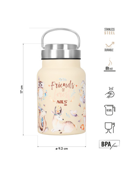 WASSERFLASCHE 520 ML STAHL FOREST NILS CAMP