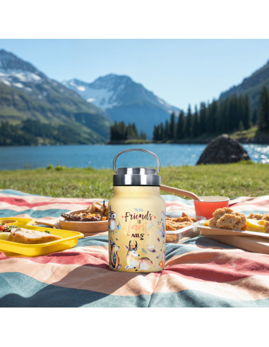 WASSERFLASCHE 520 ML STAHL FOREST NILS CAMP