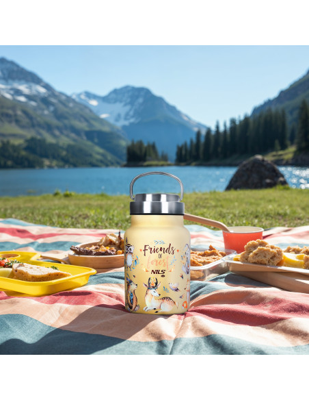 WASSERFLASCHE 520 ML STAHL FOREST NILS CAMP