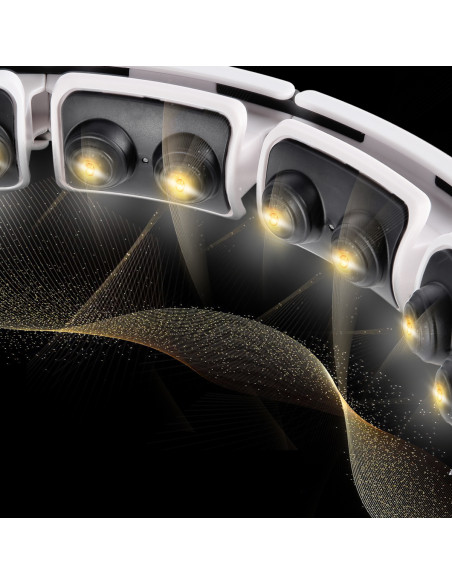 HULA HOOP MAGNETIC WHITE HHM16 WITH WEIGHT + COUNTER HMS + WAIST SUPPORT BR163 BLACK PLUZ SIZE