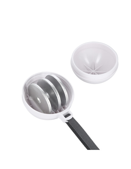 HULA HOOP MAGNETIC WHITE HHM16 WITH WEIGHT + COUNTER HMS + WAIST SUPPORT BR163 BLACK PLUZ SIZE