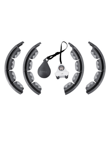 HULA HOOP HHW06 BLACK WITH A GRAVITY BALL AND COUNTER HMS + WAIST SUPPORT BR163 BLACK PLUZ SIZE