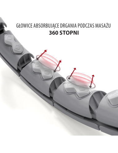 HULA HOOP HHW06 BLACK WITH A GRAVITY BALL AND COUNTER HMS + WAIST SUPPORT BR163 BLACK PLUZ SIZE