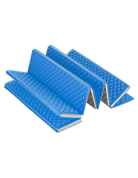 FALTBARE TOURISTENMATTE MIT ALUMINIUMRAND + XPE 195 CM BLAU NILS CAMP