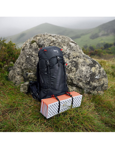 FALTBARE TOURISTENMATTE MIT ALUMINIUMRAND + XPE 195 CM ORANGE NILS CAMP