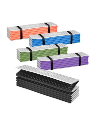 FALTBARE TOURISTENMATTE MIT ALUMINIUMRAND + XPE 195 CM SCHWARZ NILS CAMP