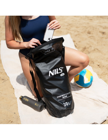 FALTBARE TOURISTENMATTE MIT ALUMINIUMRAND + XPE 195 CM SCHWARZ NILS CAMP