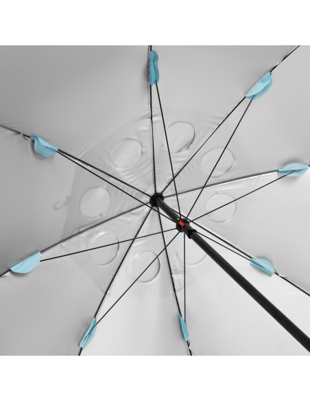 SONNENSCHIRM/STRANDschirm 2IN1 XXL 240 CM BLAU NILS