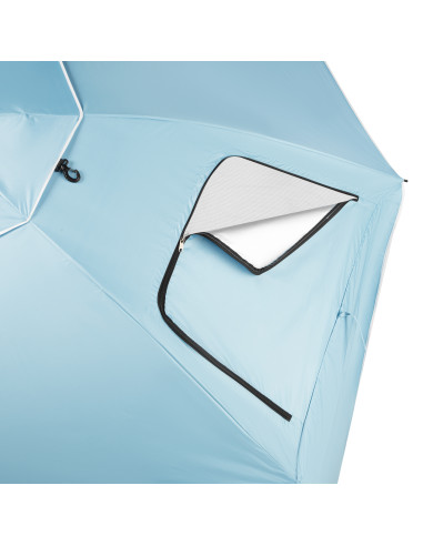 SONNENSCHIRM/STRANDschirm 2IN1 XXL 240 CM BLAU NILS