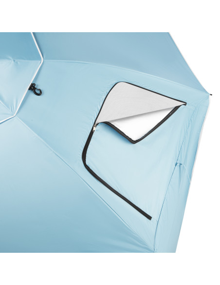 SONNENSCHIRM/STRANDschirm 2IN1 XXL 240 CM BLAU NILS