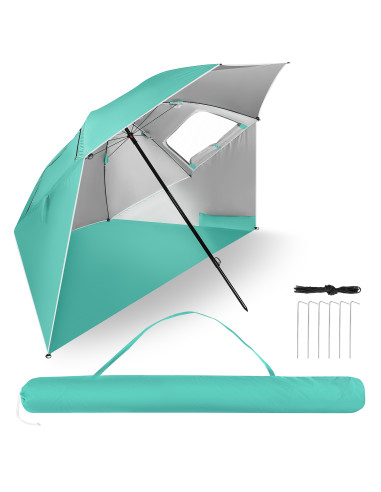 SONNENSCHIRM/STRANDschirm 2IN1 XXL 240 CM GRÜN NILS