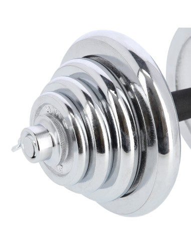 KURZHANTEL-LANGHANTEL IM KOFFER CHROM 2x25 KG HMS