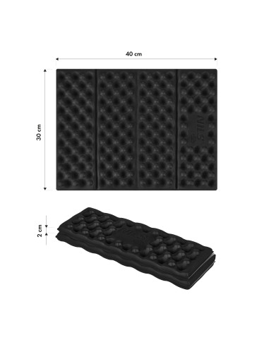 CAMPING-SITZMATTE MIT ALUMINIUMKANTEN + IXPE 40 CM SCHWARZ NILS CAMP