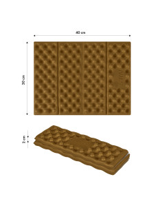 CAMPING-SITZMATTE MIT ALUMINIUMKANTEN + IXPE 40 CM BRAUN NILS CAMP