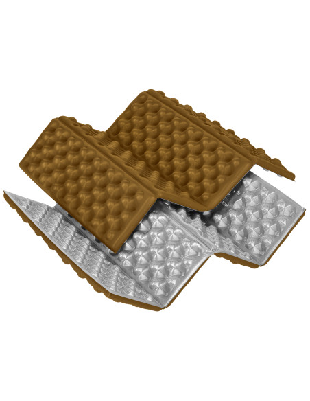 CAMPING-SITZMATTE MIT ALUMINIUMKANTEN + IXPE 40 CM BRAUN NILS CAMP