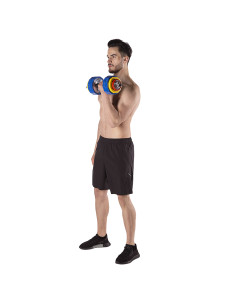 KURZHANTEL-LANGHANTEL IM KOFFER BUNT 2x10 KG HMS