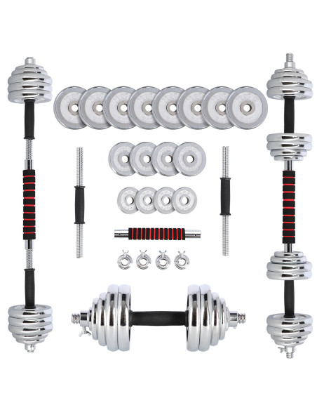VERSTELLBARE CHROM HANTELN IM KOFFER 30KG HMS