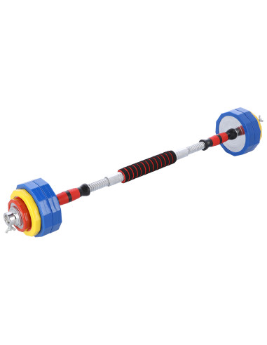 KURZHANTEL-LANGHANTEL IM KOFFER BUNT 2x10 KG HMS