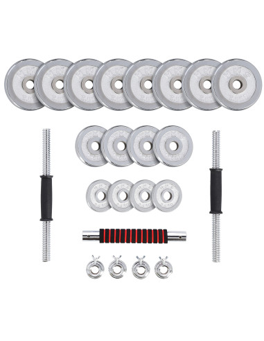 VERSTELLBARE CHROM HANTELN IM KOFFER 30KG HMS