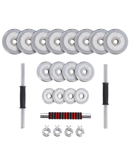 VERSTELLBARE CHROM HANTELN IM KOFFER 30KG HMS