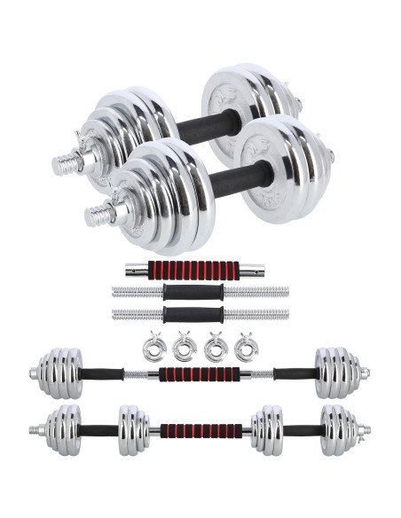 VERSTELLBARE CHROM HANTELN IM KOFFER 30KG HMS