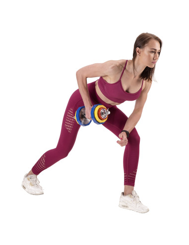 KURZHANTEL-LANGHANTEL IM KOFFER BUNT 2x10 KG HMS