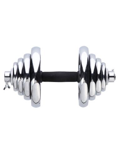 KURZHANTELN-LANGHANTEL GERADE UND CURLSTANGE IM KOFFER CHROM 55KG HMS