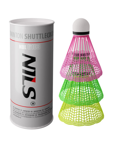 BADMINTONBÄLLE NYLON MULTICOLOR 3 STK. NILS